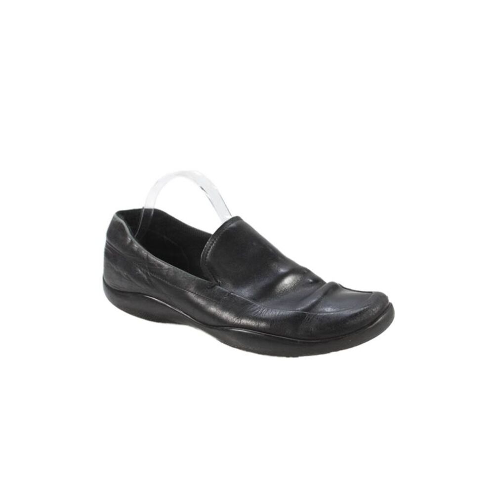 Prada Sport Mens Leather Slide On Loafer Dress Shoes Black Size 8